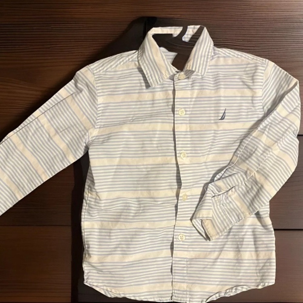 Nautica 3T Long Sleeve Button Down Shirt